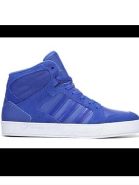 Adidas Neo Label Raleigh Mid High Top Ortholite Sneakers, Mens 10 Blue Suede